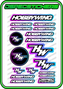 HOBBYWING RC STICKER SET A5 ESC BRUSHLESS MOTOR XR10 SENSOR CRAWLER DRIFT BLU PK - Picture 1 of 8