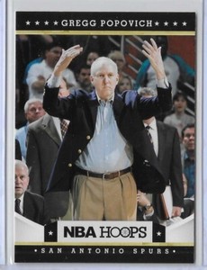 2012-13 Panini NBA Hoops Basketball Greg Popovich Card #73 San Antonio Spurs HOF