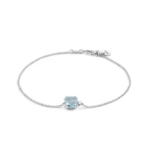 White Gold Braccialebliss And Topazio Azzurro - Picture 1 of 1