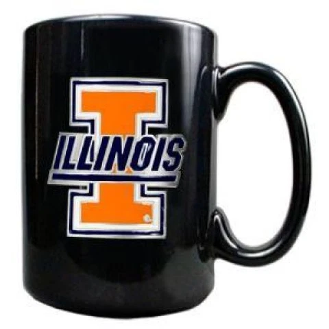 Illinois 15oz Black Ceramic Mug Cover