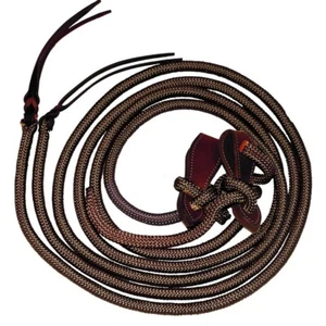Yacht Rope Reins w/Slobber 8', Brown,Fort Worth - Picture 1 of 1