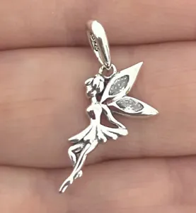 Fairy Charm Pendant Cz 925 Sterling Silver, Daughter Niece Gift - Picture 1 of 4