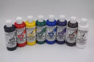8 Colors! Jacquard Transparent Airbrush Paint Series 4 FL OZ 118 ML each - Picture 1 of 3