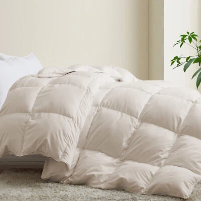 Winter Extra Warm Comforter Cozy Fullfy , White Goose Down Duvet Insert Blanket - Image 1 of 4