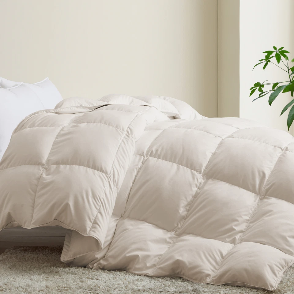 Winter Extra Warm Comforter Cozy Fullfy , White Goose Down Duvet Insert Blanket - Image 1 of 4