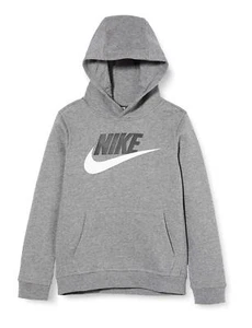 Nike Boys Sportswear Club+ Hbr Pullover Hoodie Carbon Heather Large Size 7 Boys - Picture 1 of 4