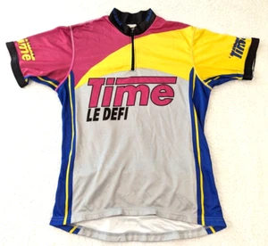 Maglia ciclismo uomo Time Coolmax bici da strada media made in USA 1/4 zip - Foto 1 di 10