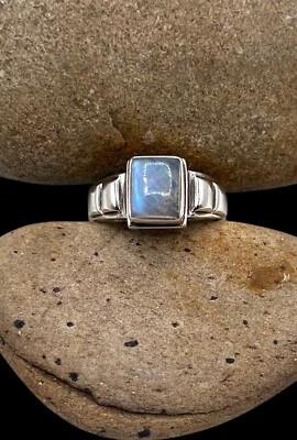 Anillo Nicky Butler Diseñador Plata Esterlina Arco Iris Piedra Lunar 12 Foto 1 de 4