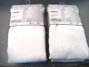 Sonoma Crushed Voile Sheer White  51"x84" (2 Panels) NEW - Picture 1 of 3