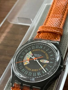 Gm117* Swatch Watch Waterproof 24H Gent Rocking - Picture 1 of 18
