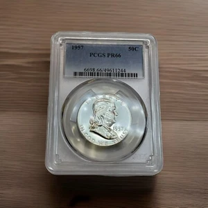 1957 Franklin Half Dollar Proof PCGS PR 66 50C Coin - Picture 1 of 9