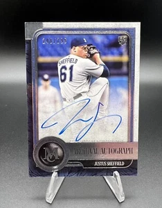 2019 Museum Collection Archival Autograph /299 Justus Sheffield RC Mariners - Picture 1 of 2