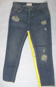 Jeans donna Free People 26 blu scuro invecchiato skinny alla caviglia 61855 1542 - Foto 1 di 9