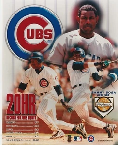 SAMMY SOSA 20th HOME RUN MONTH 8X10 COLOR PHOTO FILE LIMITED EDITION 1998 - Picture 1 of 1