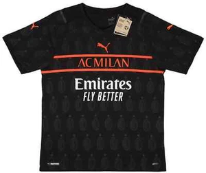 2021/22 AC Milan Third Jersey Puma Soccer [Serie A] Black 3rd kit NEW - Picture 1 of 15
