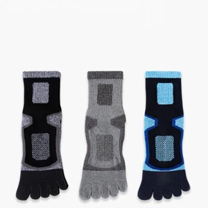 Confezione da 3/6 calzini da uomo classici cotone Crew cinque dita dei piedi atletici sport casual 7-11 - Foto 1 di 11