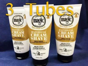 MAGIC AFEITADORA MENOS CREMA CABEZAL DE BOLA DE AFEITAR 3 TUBOS 6 OZ CADA UNO - Imagen 1 de 1