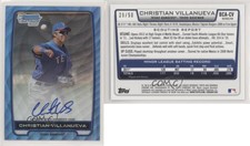 2012 Bowman Chrome Prospects Blue Wave Refractor /50 Christian Villanueva Auto