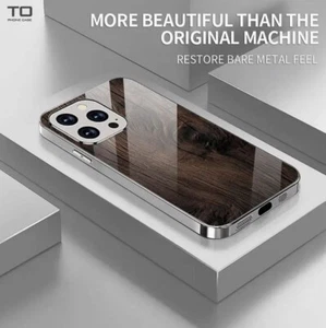 stilvolle Handyhülle mit holzmuster für Iphone 15 Pro + Pro max - Bild 1 von 3