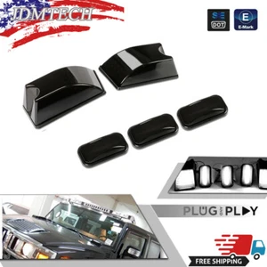 For 2003-2009 Hummer H2 / SUT SUV Smoke White LED Top Roof Cab Marker Lights Set - Picture 1 of 11