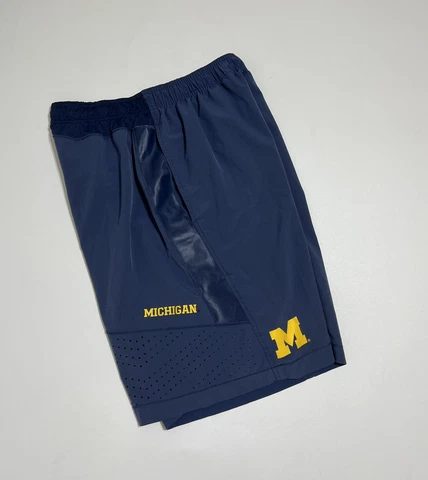 Jordan Nike Dri-Fit NCAA Michigan Wolverines Vapor Vent Shorts On Field Mens L Cover