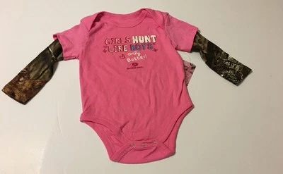Mossy Oak Long Sleeve Creeper Infant Baby Girls - Image 1 of 4