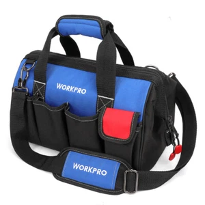 WORKPRO 14'' Tool Bag Multi-pocket Tool Organizer with Adjustable Shoulder Strap - Picture 1 of 8