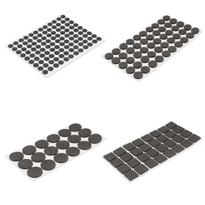 Möbelgleiter/Filzgleiter 10-60 mm selbstklebend Rund Filz dunkelbraun - Bild 1 von 4