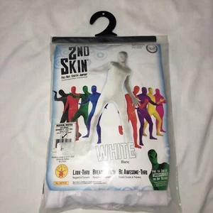 Rubies White 2ND Skin Adult Men Costume Full Body Suit Stretch Jumpsuit 887518 M - Picture 1 of 8