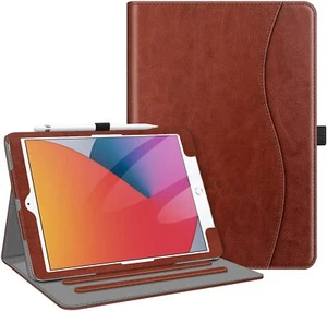 Stand Case for iPad 9th 8th 7th 10.2 Inch Multi-Angle Viewing Cover with Pocket - Picture 1 of 54