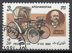Afghanistan Briefmarke gestempelt Armand Peugot Frankreich Auto Oldtimer / 80 - Bild 1 von 1