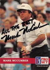 Mark McCumber autographed trading card (Golf, PGA Tour, SC) 1992 Pro Set #110