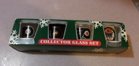 Hunter Philadelphia Flyers Collector Shot Glass Set of Four #3144 Hockey Cover