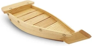 Wooden Sushi Sashimi Boat Serving Plate Party Tray Food Platter 13 inch S-2617 - Picture 1 of 4