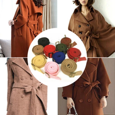170/200cm Faux Wool Coat Belt Trench Sash Tie Strap For Overcoat Jacket Unisex - Image 1 of 4