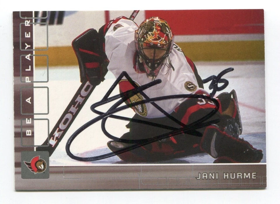 2001 Be A Player Jani Hurme Signed Card Hockey NHL Autograph AUTO #144 - Image 1 of 2