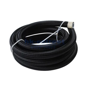 AN10 - 10AN Black Nylon PTFE Fuel Line Hose Oil Gas Line 10ft/16ft/20ft for E85 - Picture 1 of 8