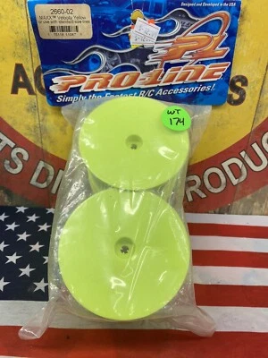 Pro-Line 2660-02 Maxx Velocity Yellow for: Standard SizeTires NewInPack USA Ship - Image 1 of 4
