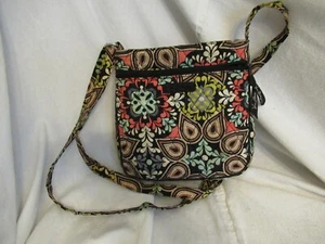 (L) Vera Bradly Across Body Small Purse Flowers Floral Strap Adjusts  - Picture 1 of 5