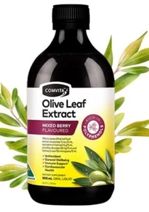 Comvita Olivenblattextrakt zum Einnehmen flüssig gemischt Beerengeschmack 500ml BBF 05/2022 - Bild 1 von 3