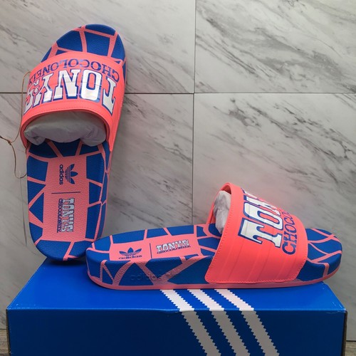 Sandali Adidas Adilette Tony's Chocolonely Slides da uomo taglia US 11 GX7214 nuovi con scatola
