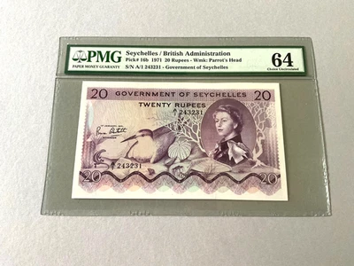 Seychelles P-16b 20 Rupees 1971  PMG 64 - Image 1 of 4