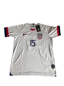 Camiseta de fútbol de Estados Unidos para mujer blanca mediana Nike Megan Rapinoe #15 2019 nueva con etiquetas - Imagen 1 de 4