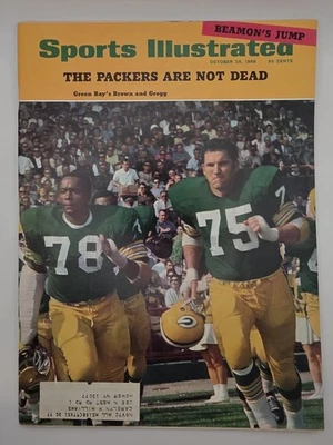 1968 Sports Illustrated October 28th Issue with Label Bob Brown Forrest Gregg - Image 1 of 2