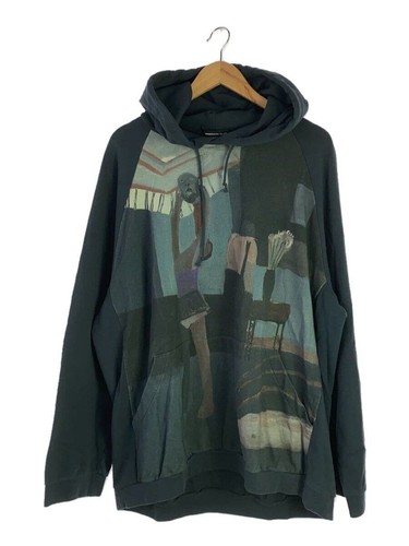 UNDERCOVER FELPA CON CAPPUCCIO SOTTOCOPERTA 2 COTONE Nero UC1D4809 Usata