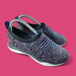 Kuru Stride bequeme Damen-Slipper 9 mehrfarbig Strick-Sneaker Regenbogen - Bild 1 von 9