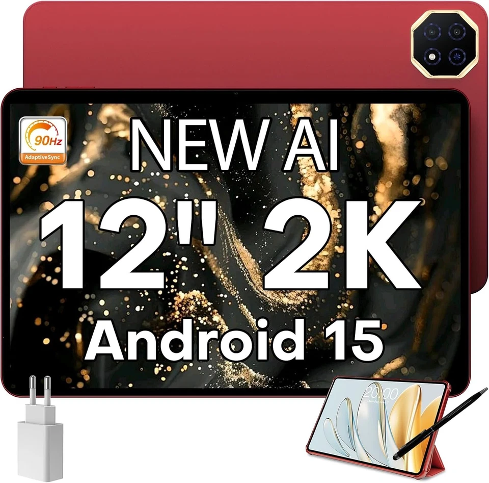 TECLAST Tablet 12 Pollici 90Hz T60AI Android 15 Tablets 2K, AI Gesti Aerei, 2GHz - Immagine 1 di 1