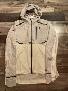 On Cloud Weather Jacket Women Small White Wind Rain Resistant Hooded Lightweight - Picture 1 of 5