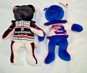 2 NASCAR Team Speed Bears Dale Earnhardt Jr Bean Bags w Tags - Picture 1 of 2