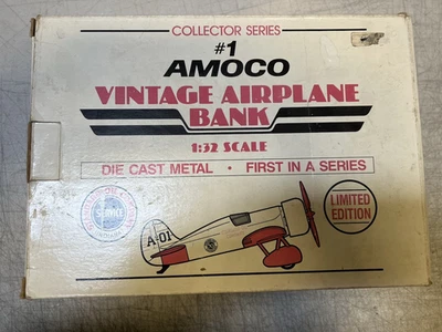 #1 Amoco Airplane Coin Bank Ltd Ed Die Cast 1st in Series 1/32 - Image 1 of 4